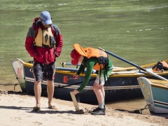 129 Gavin securing a dory