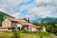 farmhouse in Pyrenees foothills