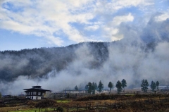 Phobjikha fog rolling in