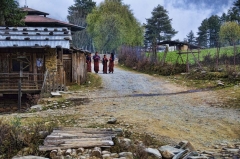 Phobjikha schoolgirls