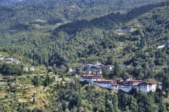 another view of the dzong and town