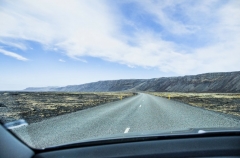 Reykjavik peninsula traffic jam