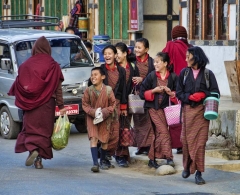 cheerful schoolkids