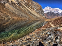 reflections off high lake