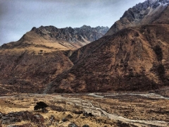 the path from Jomolhari base camp