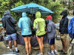 lunch in the rain