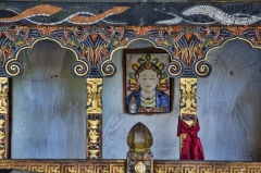 Punakha dzong altar detail