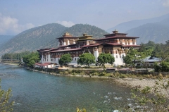 Punakha dzong in morning light